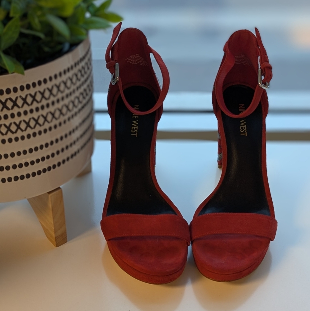 Nine West Red Bug Dempsey Heels